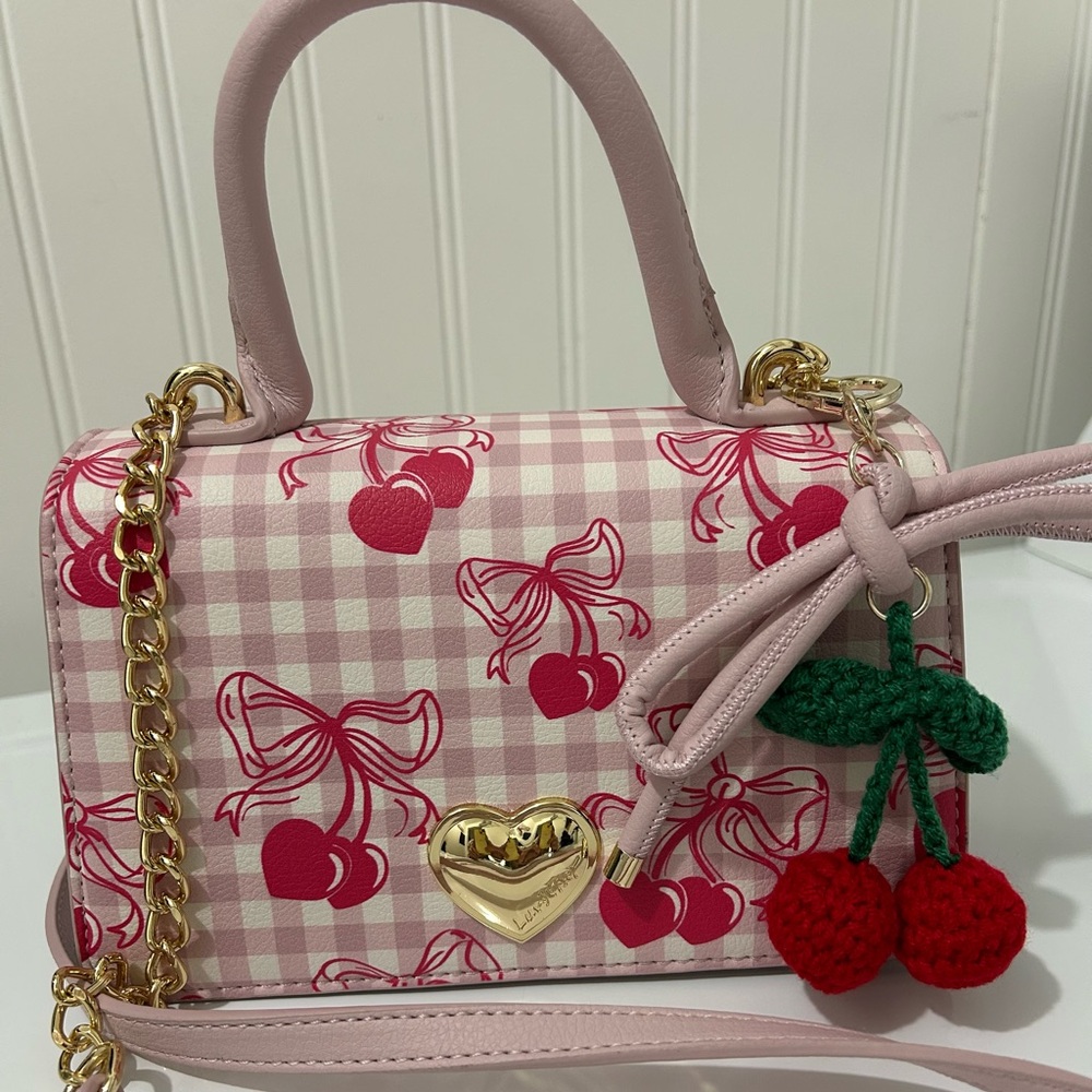 Betsey Johnson Cherry Satchel with Crossbody strap